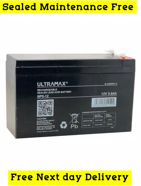 Batería Ultramax 12V 5AH compatible con Enersys NPX24-12
