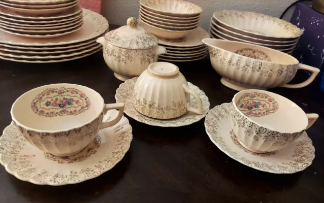 22k Gold Trojan Sebring Toledo Delight China Set.