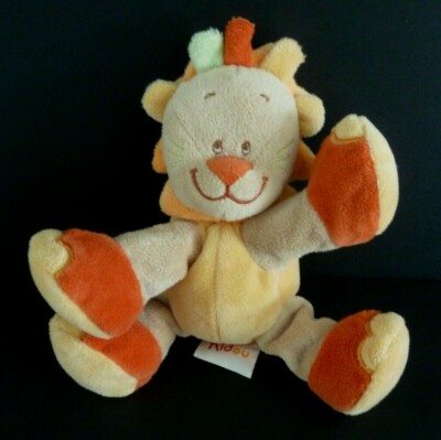 Lion Tigre Classique Doudou Doudou chat beige rose vert rouge orange DOUKIDOU Chat 