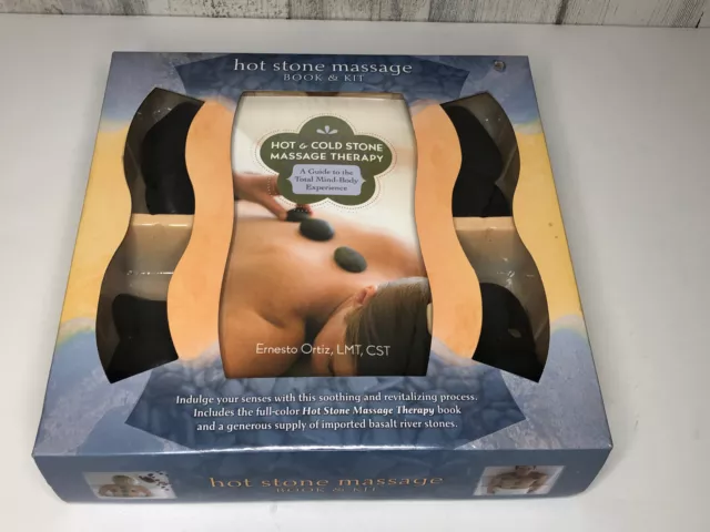 Hot Stone Massage Book & Kit ( Hot & Cold Stone Massage Therapy ) New