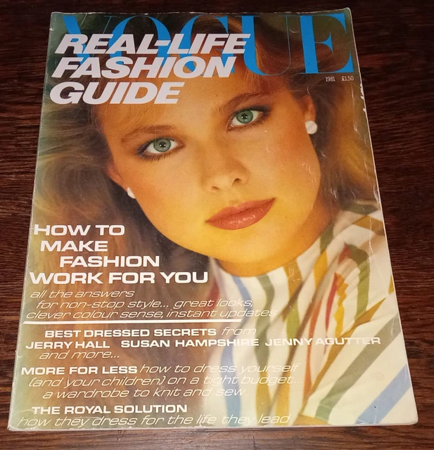 VOGUE MAGAZINE 1981 Fashion Guide JERRY HALL Jenny Agutter VINTAGE ...