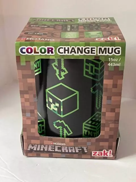 Minecraft Zak! Color Change Mug 15oz Gaming Great Gift Idea Gamer Cup Coffee Tea