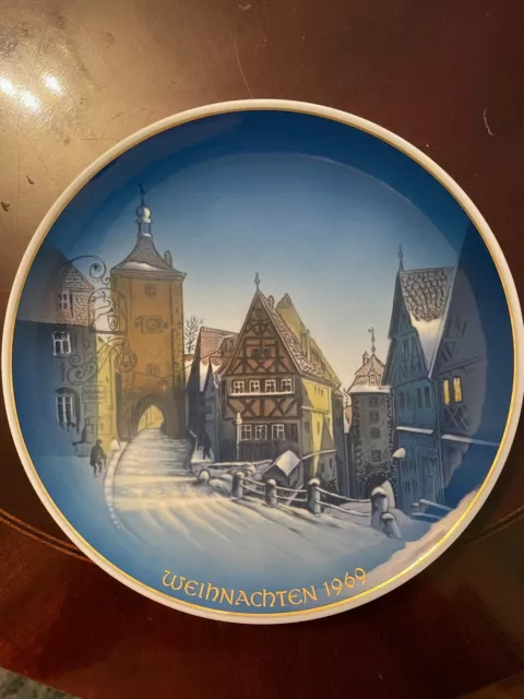 1969 ROSENTHAL Porcelain WEIHNACHTEN Christmas Wall Plate Rothenberg