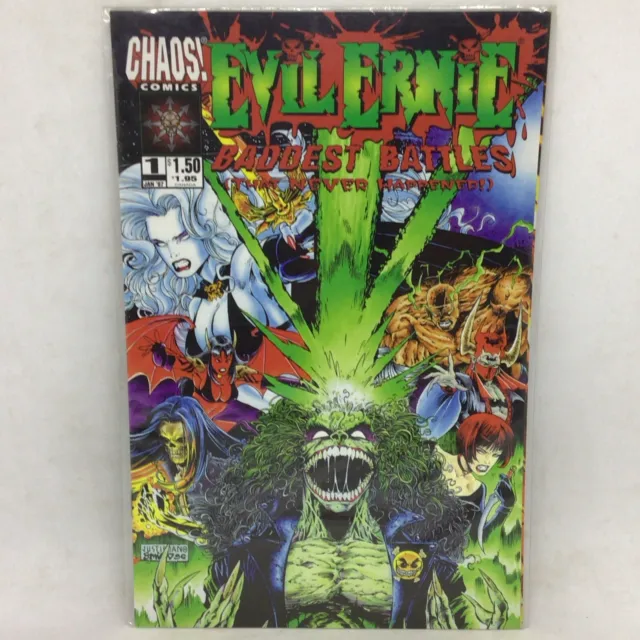 NOS Vintage Chaos Comics Evil Ernie: Baddest Battles Comic Book #1 January 1997