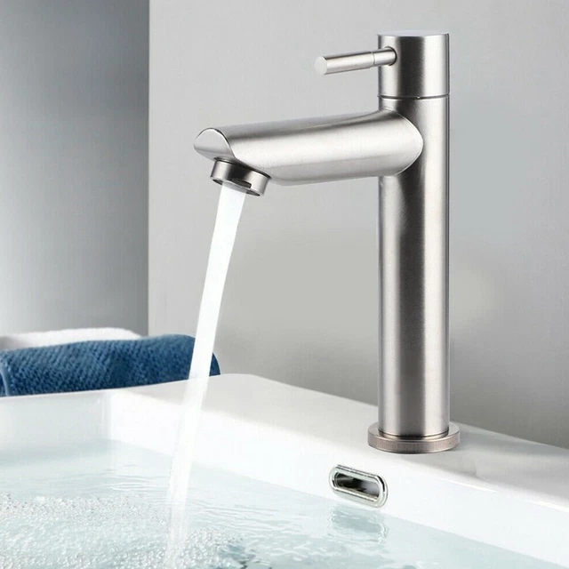 Grifo de lavado acero inoxidable frío individual hotel evitar la contaminación