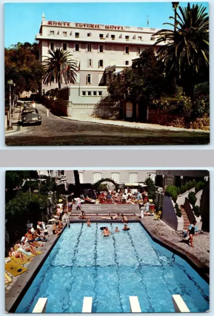 2 Postcards COSTA DO SOL, Portugal ~ MONTE ESTORIL HOTEL Swimming Pool 4"x6"