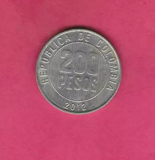 Colombia Km287 2012 Xf Extremely Fine Nice Modern 200 Pesos Coin