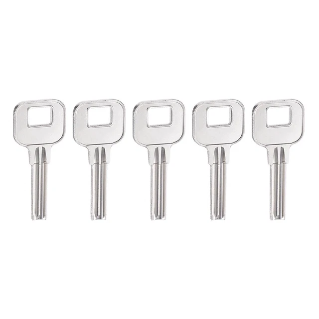 Key Blanks, 28mm Length 2 Slot Brass New Uncut Replacement Accessories 5 Pcs
