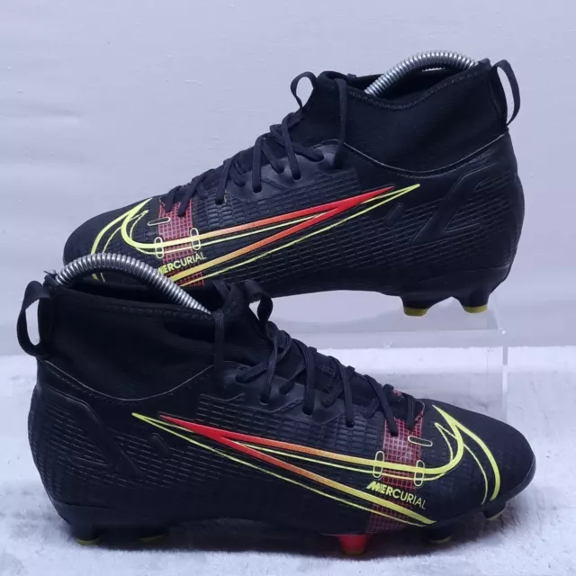 NIKE FOOTBALL BOOTS Size 3 Phantom Gt Black Red Moulded Studs