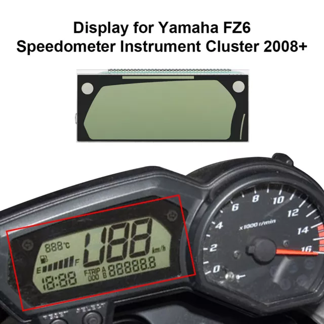 Display for Yamaha FZ6 Speedometer Instrument Cluster After 2008 Year