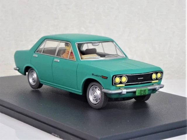 1/43 Datsun 510 Bluebird Door Blake Et Mortimer Car From Buddha Comics Comes Wit