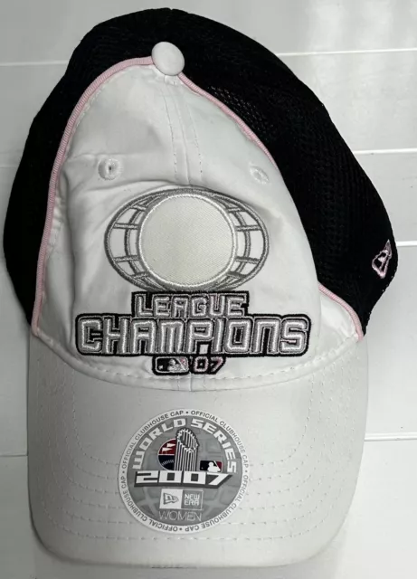 World Series League Champions 2007 Rare New Era White Pink Black Breast Cancer