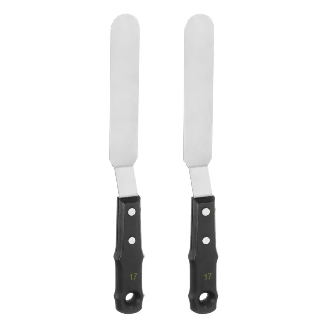 2pcs No.17 Painting Pallet Palette Knife Stainless Steel Round Paint Spatula