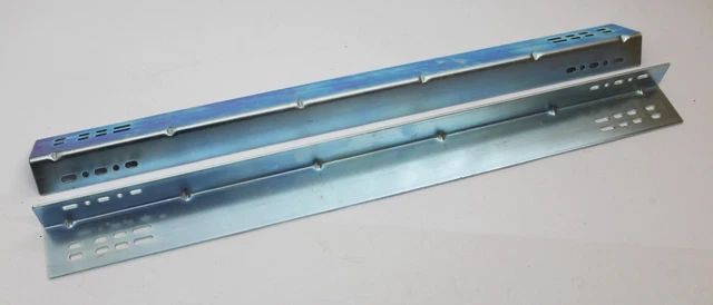 2 pezzi acciaio profilo a L 90° rinforzato L 710mm coscia 40x60mm spessore 3mm