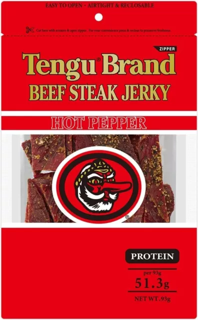 Tengu brand beef jerky Hot Pepper 93g x 3packs JAPAN