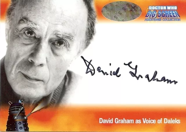 Dr Doctor Who Big Screen Additions Auto Card A2 David Graham - Voice of Daleks