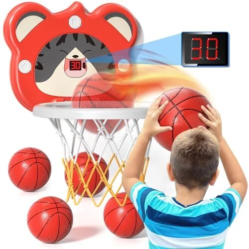 Toddlers Basketball Hoop Indoor Toys Gifts for 2 3 4 5 Year Old Boys 003A-12