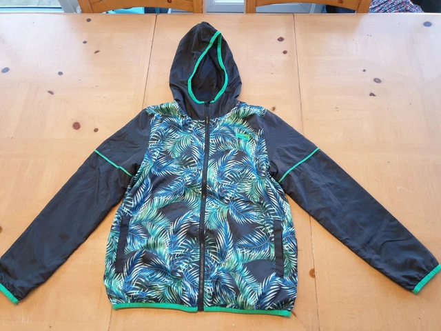 USA Pro by Little Mix Girl's Black Floral Showerproof Jacket Size 12 - 13 Years