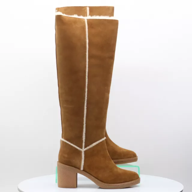 UGG KASEN TALL Heeled Womens Knee Boots Uk 5.5 Eu 38 Brown Suede