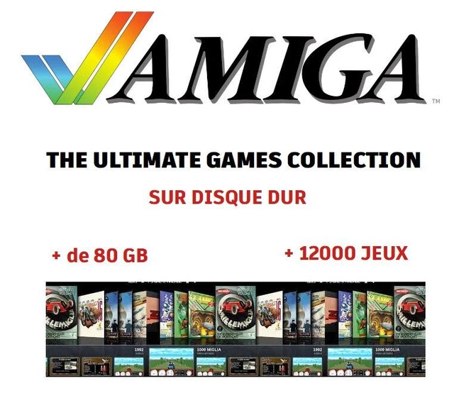 AMIGA ULTIMA COLLECTION 80GB GAMES A1200  A500 A600 A500MINI FULL JEUX sur dd