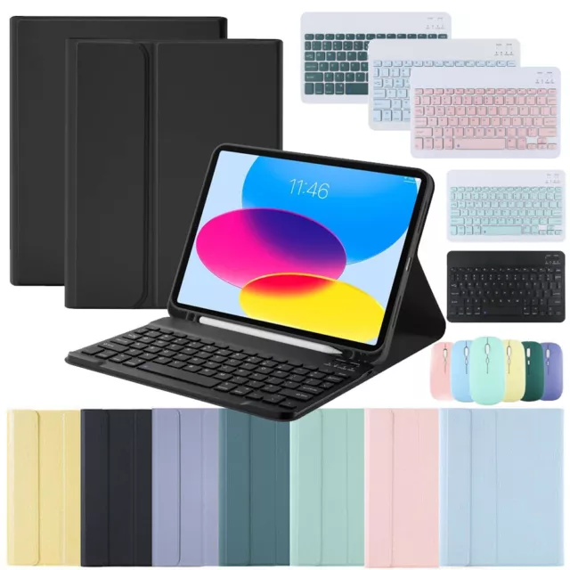 Bluetooth Keyboard With Mouse Case For iPad 10th 9 8 7th Air 3 4 5th Gen Pro 11