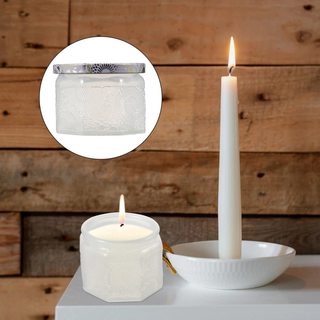 7 piezas frasco de vidrio frasco de velas vacío contenedor de cera