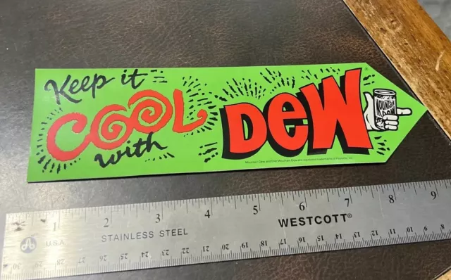 Vintage NOS 1990 Era Pepsi-Cola Bumper Sticker Mountain Mt. Dew