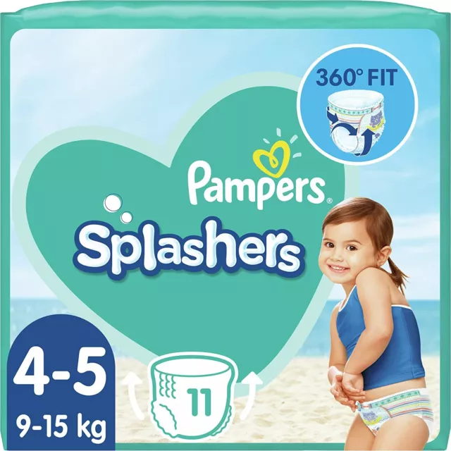 11 Culottes de Bain Jetable Couche Pampers Protection à l'eau Taille 4-5 9-15Kgs