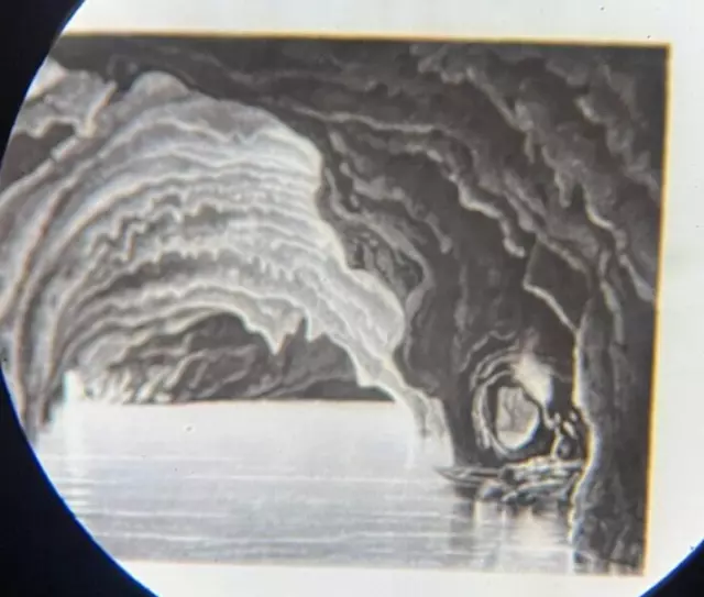 J.D. Moller Microscope Slide Microphotograph Blaue Grotte Capri Blue Grotto