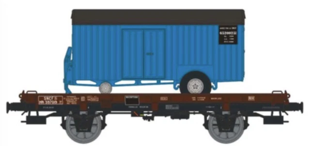 Wagon UFR biporteur + 2 remorques Sotralest SNCF ép. III REE-MODELES