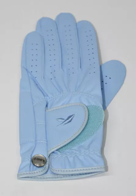 KASCO Mujer Linkshändiger Guantes de Golf Azul de Cielo Tostado Ajuste Estrecho