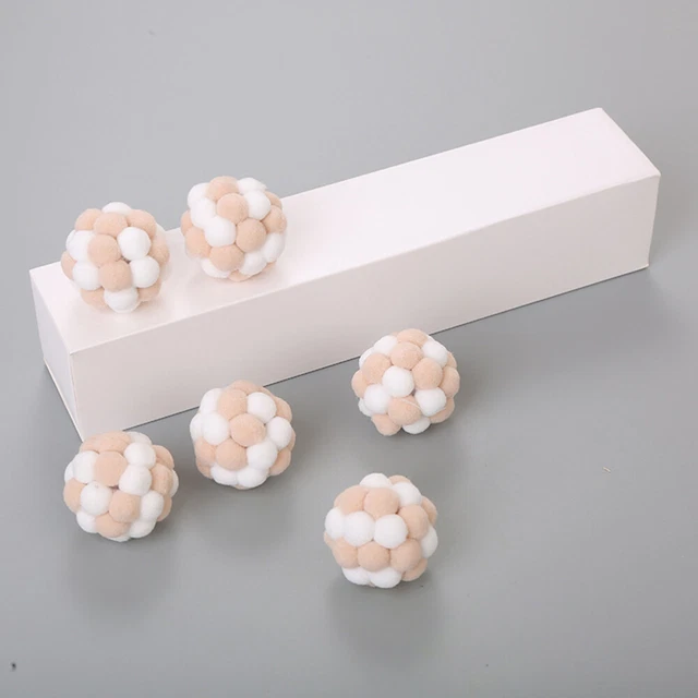 6 Pcs Peluche De Marécage Teaser Chaton Coffrets Cadeaux Boule