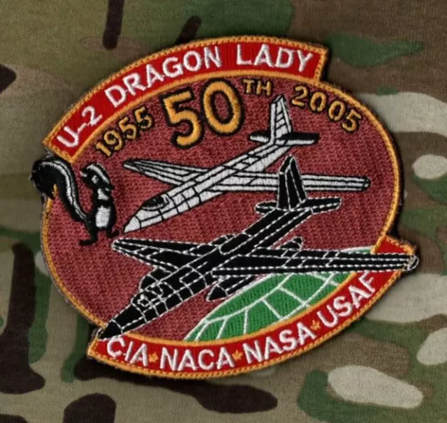 U-2 CIA USAF HI-ALTITUDE SPY PLANE DRAGON LADY 50TH ANNIVERSARY vêlkrö PATCH