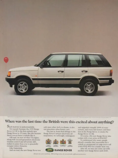 When were the British this excited about anything? Range Rover ad 1995