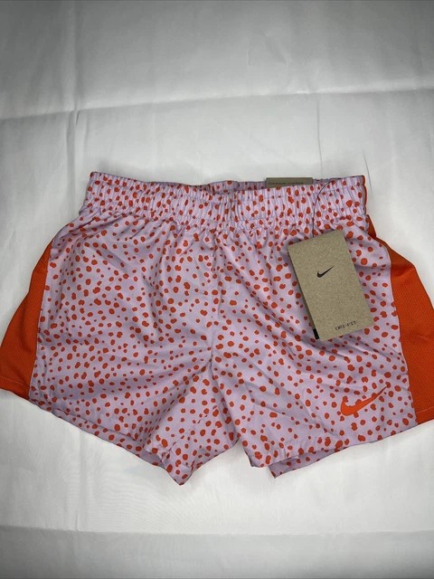 Nike Dri-FIT Big Kids' Rush/Orange Girls' Training Shorts Running Size M 10/12