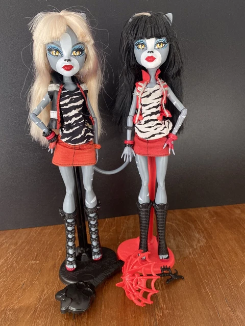 MONSTER HIGH WERECAT Twins Meowlody & Purrsephone with bonus $75.00 ...