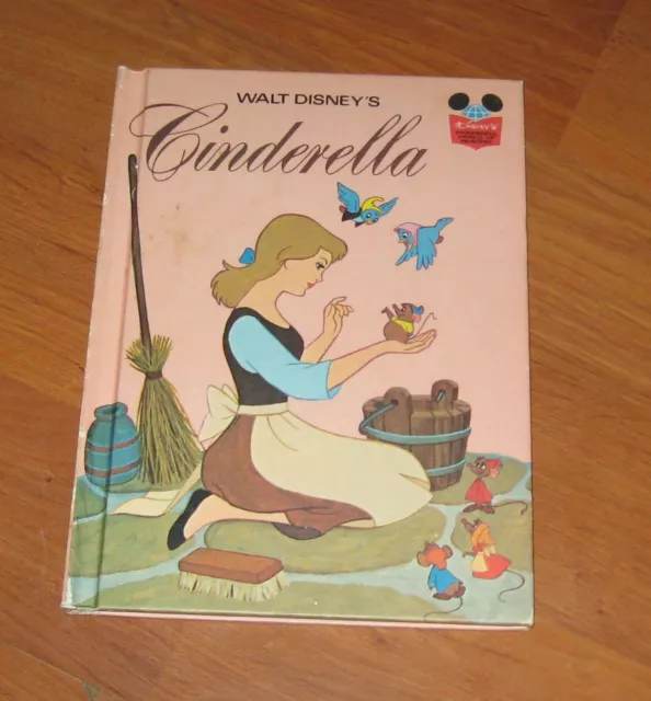 1974 Walt Disney's CINDERELLA hardcover BOOK Wonderful World of Reading