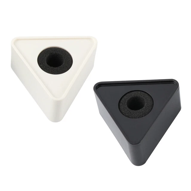 NUOBESTY Lot De 2 Stations Logo Microphone Cube Noir - Support Drapeau Micro ABS Pour Interviews Professionnelles