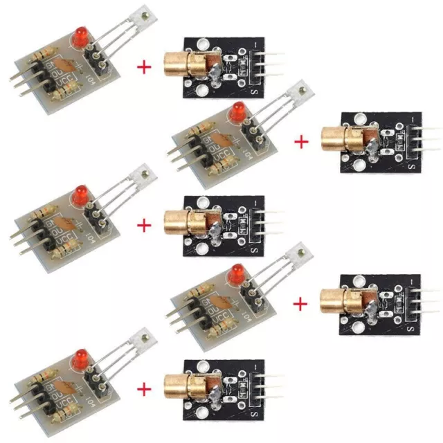 10pcs / Set Laser Récepteur Capteur Module 650nm KY-008 Émetteur for Arduino Avr