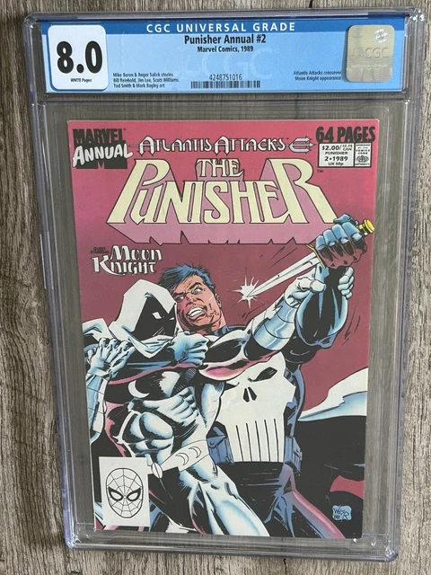 Punisher Annual #2 CGC 8.0 White Pages (Marvel, 1989) Battle w/ Moon Knight