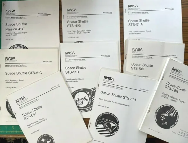 Choose ONE: NASA Shuttle STS Flight Evaluation Reports  STS-6, 7, 8, 28R, + more