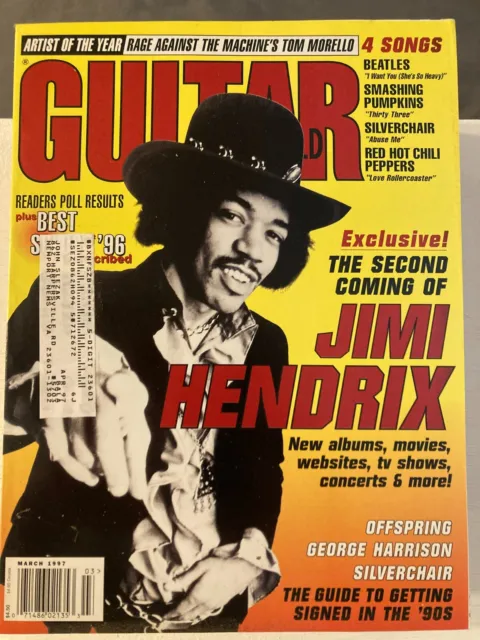 VTG Guitar World Magazine Vol 17 No 3 March 1997 Jimi Hendrix