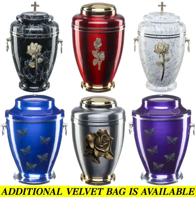 Urns for Ashes Adult Large Cremation Funeral Human Memorial Burial Remain Metal