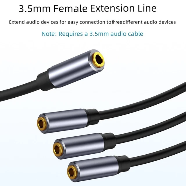 Kopfhörer-verteiler Accessoires Étendu Audio 3.5-mm-Buchsenkopf Longue Durée