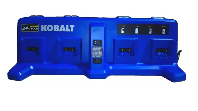 Cargador de batería Kobalt 24v (4) puertos KRC 2404-03 (solo cargador)