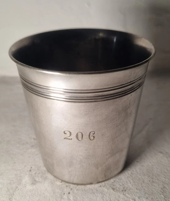Timbale En Métal Argenté – Poinçon – Gobelet Vintage – Occasion