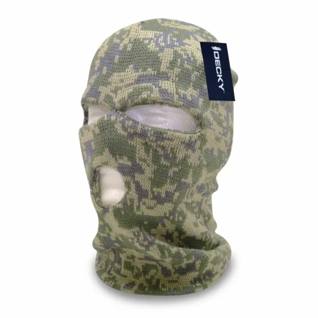 Decky Camo 3 Hole Winter Snow Face Mask Beanie Balaclava