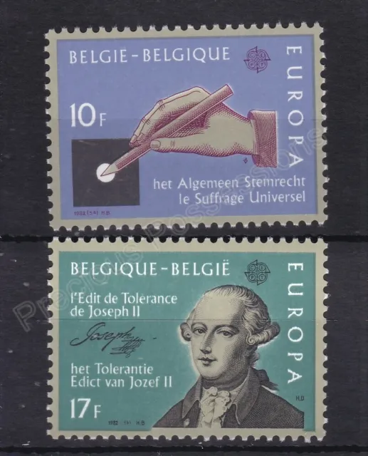 Europa Mnh Stamp Set 1982 Belgium Historical Events Sg 2692-2693