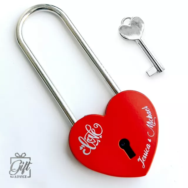 Love Lock Personalised Engraved Padlock