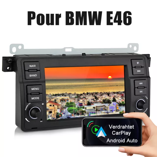 7" 2+32G Car Autoradio GPS WIFI Pour BMW E46 1998-2006 NAVI CarPlay DAB+ FM BT